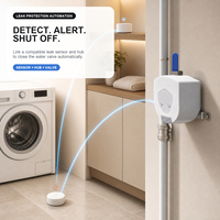 Controlador de Válvula Inteligente T1, Compatible con Apple HomeKit, Zigbee, Cierre de Tuberías de Agua y Gas, 3.6Nm, Control por Voz y App, Protección Contra Fugas, Automatización