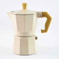 Pengrui de Cuisson machine à café 1/2/3/6/9/12 Tasse Jaune Fonte Espresso En Aluminium cafetière