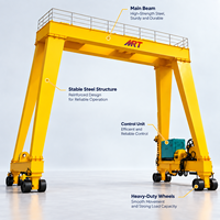 Grue portique mobile flexible à pneus en caoutchouc MRT 80 tonnes avec palan, boîte de vitesses, certifiée CE ISO pour la logistique et la manutention de conteneurs en cour ouvert