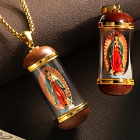 Pendentifs personnalisés Notre-Dame de Guadalupe en acier inoxydable 316L certifié, vente en gros, cadeaux religieux pour la première communion