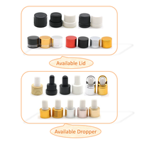 Flacons compte-gouttes pour huiles essentielles avec bouchons dorés, flacons vides rechargeables transparents avec compte-gouttes en verre