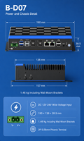 Nouveau mini PC industriel ultra-mince avec processeur Intel Core Ultra 5 125U, LAN 2.5G, affichage quadruple 4K pour affichage numérique, calcul en périphérie et automatisation