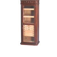Meuble de présentation de cigares en bois peint avec éclairage LED, dimensions personnalisées, pour magasin de tabac commercial et vitrine de produits fumeurs
