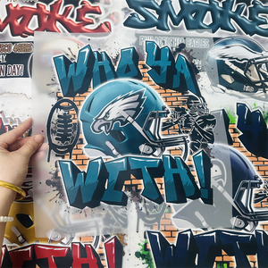 Adesivi Termotrasferibili di Alta Qualità per Sport NFL, Design Personalizzati DTF Pronti da Applicare con Ferro da Stiro su Abbigliamento - Product Image 1