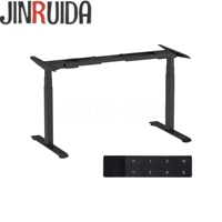 Cadre de bureau électrique à double moteur robuste JINRUIDA à 3 sections (630-1230 mm) Apprentissage Réglage automatique de la hauteur gratuit