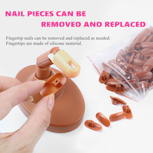 Main de mannequin pour ongles avec 100 faux ongles, modèle d'entraînement en acrylique, outil de présentation pour salon de manucure et débutants - Product Image 2
