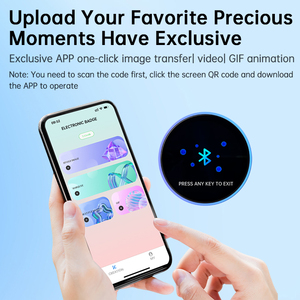 ป้ายอิเล็กทรอนิกส์สำหรับเด็ก หน้าจอสัมผัส HD ขนาด 1.85 นิ้ว บลูทูธ ถ่ายโอนภาพ ป้ายอัจฉริยะแบบสวมใส่ได้ ของขวัญดิจิทัลแบบอินเทอร์แอคทีฟสำหรับเด็ก - Product Image 5