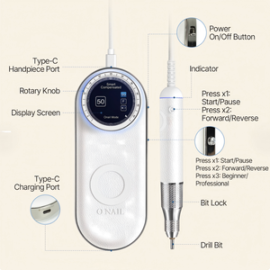 <span class=keywords><strong>Machine</strong></span> à <span class=keywords><strong>ongles</strong></span> professionnelle portable électrique rechargeable 50000 tr/min sans balais <span class=keywords><strong>pour</strong></span> manucure 2026 - Product Image 1