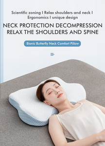 Almohada Ergonómica de Espuma Viscoelástica con Certificación OEKO-Tex, Forma de Mariposa, para Soporte Cervical, para Dormir de Lado y Boca Arriba, Sueño Profundo - Product Image 2