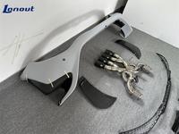 Kit de Carrocería con Parachoques Trasero de Fibra de Carbono Estilo 765LT, Difusor Trasero de Fibra de Carbono y Escape para McLaren 720S