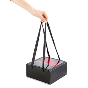 Boîte cadeau rigide en matériaux recyclés écologiques, forme et logo personnalisables, papier couché transparent pour les cadeaux de la Saint-Valentin - Product Image 1
