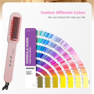 Peine alisador de pelo de vapor LCD con revestimiento de cerámica cepillo alisador de pelo profesional - Product Image 6