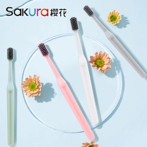 Sakura <b>Toothbrush</b> Wide <b>Head</b> Soft Bristles Adult Manual High Quality Cleaning - Product Image 2