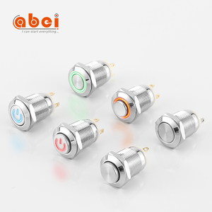 Interrupteurs à bouton-poussoir de 12 mm à bon <span class=keywords><strong>prix</strong></span>, en métal, à réinitialisation, momentanés, étanches, avec LED, interrupteur marche/arrêt 1NO avec symbole d'alimentation - Product Image 5