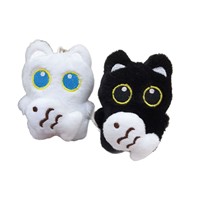Porte-clés Noir Amusant Chaton Diable Adorable, Pendentifs pour Fête et Halloween, Décoration de Sac, Cadeau pour Couple