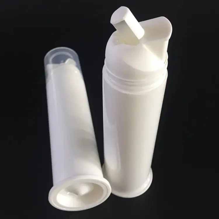 Индивидуальный цилиндр круглый PP пустой уход за кожей 60 м 100 мл 120 мл безвоздушный насос зубная паста тюбик контейнер с крышкой