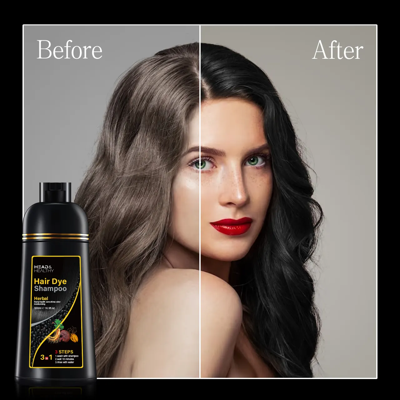 Vendita calda migliore colore dei capelli shampoo tinture per capelli shampoo di alta qualità marrone chiaro da uomo