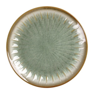 Assiettes en céramique nordiques, ensemble de vaisselle de luxe léger, assiettes à dîner vintage pour restaurant - Product Image 1