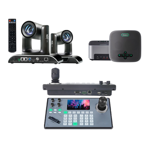 Hệ thống phát sóng trực tiếp ai theo dõi tự động 20x Zoom NDI PTZ camera với bộ điều khiển Phím điều khiển & Micro không dây - Product Image 2
