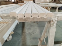 Pièces de rampe d'escalier modernes en bois apprêté blanc pour hôpitaux, hôtels et appartements - Faciles à installer