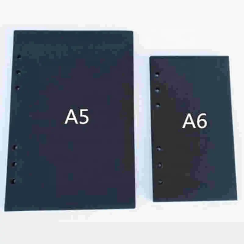 A5/A6 Blank Planer Tagebuch Einfügen Refill Zeitplan Veranstalter Schwarz 40 Blätter YLM9935