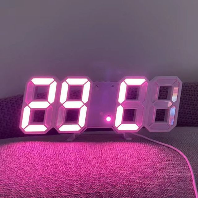 Modern, Simple and Stylish Large LED Digital Wall Clock 8 Inch 3D LED Desk Clock/alarm Clock