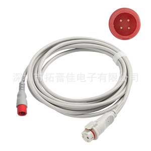 Câble adaptateur de capteur de pression Biolight à 4 broches pour connexion à l'échographe Abbott Edwards, en PVC, type enfichable - Product Image 3