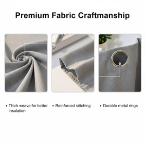 Chambre à coucher, salon, rideaux modernes isolés multicolores 100% polyester pour toutes les saisons - Product Image 4