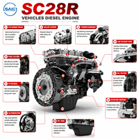Moteur diesel turbo à rampe commune 4 cylindres DOHC SAIC SDEC SC28R 150HP 110kW 2.776L pour camion Maxus V80 T60