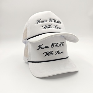 High Quality Custom 3D Embroidery Logo Foam Trucker Hat OTTO Style OEM Low MOQ 5 Panel Mesh Back <b>Snapback</b> <b>Cap</b> For Men - Product Image 4