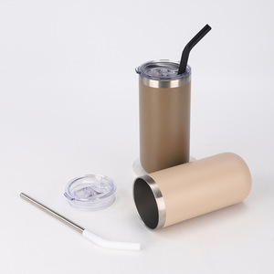 Tasse isotherme en acier inoxydable <span class=keywords><strong>de</strong></span> 550 ml avec <span class=keywords><strong>paille</strong></span> pour <span class=keywords><strong>vin</strong></span>/café, maintien au chaud <span class=keywords><strong>de</strong></span> 6 à 12 heures, idéale pour le camping, les affaires et les fêtes (vente en gros) - Product Image 3