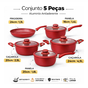 High Quality <b>Ceramic</b> Coated <b>Pot</b> Pan Silicone Glass Lids Soft Touch Handle Non Stick 9 Piece Forged Aluminium Cookware Set - Product Image 2