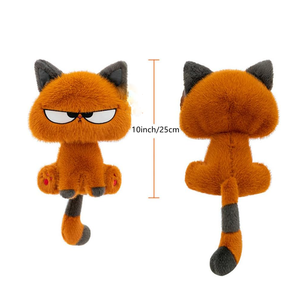 10 Inch <strong>Funny</strong> Expressions Furry Ears Long Tail <strong>Cat</strong> Plushie Cute Animal <strong>Gifts</strong> for All Ages Birthday <strong>Gifts</strong> Orange Plush <strong>Cat</strong> Toy - Product Image 2