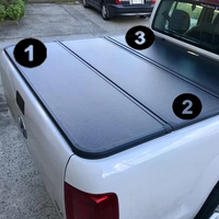 Accessoires tout-terrain 4x4, couvercle de benne rigide en aluminium à trois plis pour Changan Hunter F70, couvercle de benne rigide en aluminium pliable