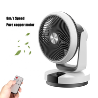 Dernier modèle Ventilateur de table intelligent en plastique numérique de 10 pouces avec oscillation 3D et télécommande Ventilateur de refroidissement de l'air portable pour la maison