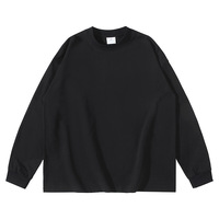 Sudadera de algodón de Color personalizado sin capucha suelta para hombre bien recibida Simple Casual primavera otoño lavado Mans Sports Pullover
