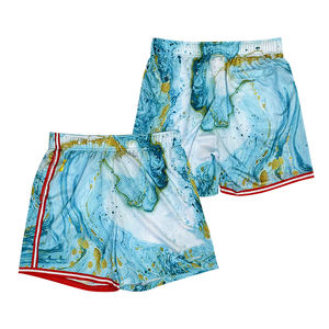 Pantalones Cortos de Baloncesto Personalizados OEM Estilo Urbano, Sublimados, de Malla, Secado Rápido, Transpirables, Talla Grande para Hombre - Product Image 3