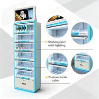 Vitrine de présentation verrouillable pour cigarettes et tabac sans flamme, meuble de présentation pour magasin de tabac avec étagère LED
