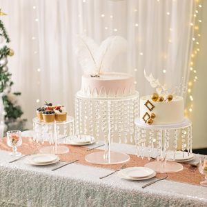 Produttore Cake stand trasparente acrilico porta <span class=keywords><strong>torta</strong></span> <span class=keywords><strong>Design</strong></span> circolare per matrimoni banchetti e feste-per espositori rack - Product Image 3