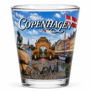 Vasos de Chupito Personalizados OEM ODM con Impresión Completa, Recuerdo de <span class=keywords><strong>Copenhague</strong></span>, Dinamarca - Product Image 3