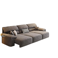 Lumio Optional Chesterfield Sofa, wandfrei platzierbar, verstellbar, Stoff-Samt, dreisitzig, minimalistisches Schaumstoff-Möbelset