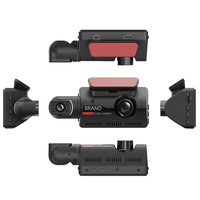 Telecamera da cruscotto Full HD a doppia lente con WiFi, schermo LCD, registratore video e scatola nera