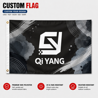 Drapeaux publicitaires personnalisés en aluminium 3x5 pieds, imprimés numériquement en polyester, avec logo sur mesure – Fournisseur direct usine