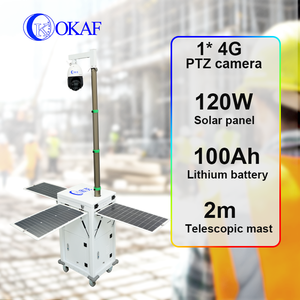 Solar Power Outdoor <b>CCTV</b> Equipment Cabinet 4G <b>Wireless</b> Security Trailer Emergency Monitoring Portable Surveillance Tower OK-PRO3 - Product Image 4