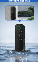 Étanche IP66 Porte Extérieure Intelligente Jante Serrure De Porte Deadbolt Tuya Wifi Empreintes Digitales RFID Carte Mot De Passage pour Grill Porte En Métal