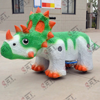 Scooter dinosaure animatronique 3D électrique pour parc d'attractions, voiture dinosaure pour enfants