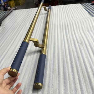 Gagang pintu gudang geser baja tahan karat dan baja berkualitas tinggi kenop pintu kayu mewah untuk hotel dan tempat tinggal pribadi - Product Image 3