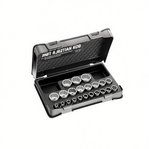 Jeu de douilles métriques 235 1/2 N/C22 en acier chrome-vanadium pour réparation automobile et travaux mécaniques - Product Image 2