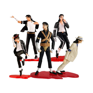 Figura de Acción de PVC Personalizada de Celebridad, Paquete de 5, Rock King, Muñecos de Álbum Clásico, Nuevo Modelo de Juguete, Personaje Inspirado en Michael <span class=keywords><strong>Jackson</strong></span> - Product Image 1