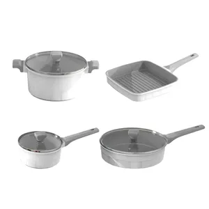 Cookshcon Hot Sale Kochset Saphir beschichtung Kochgeschirr-Sets Granit Aluminium Keine Stick Küchen geschirr Set
